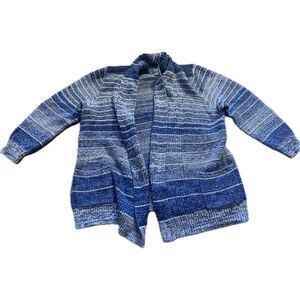 Lucky Brand Blue Open Front Cozy Cardigan Sweater Women’s Size 1X